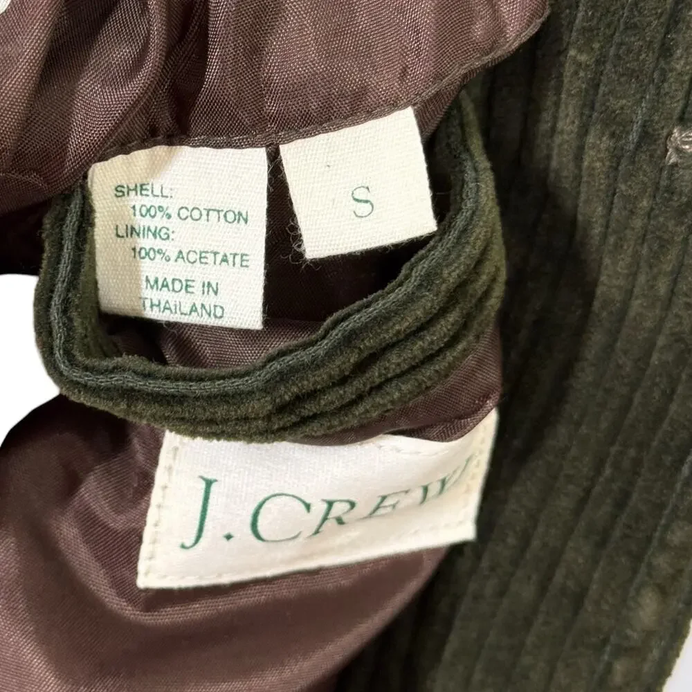 J. Crew Men's Size S Green Corduroy Jacket Fall Academia‎ Oxford Office Fall